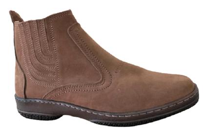 Imagem de Bota Masculina Em Couro Botina Country Casual Social Botinha Solado Borracha Costurado 2520 Rato