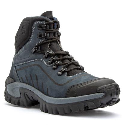 Imagem de Bota Masculina para Trabalho  Segurança Tratorada Luxo Cano Curto Coturno