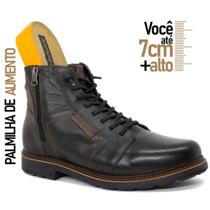 Bota Masculina Rafarillo Coturno Aumenta 7cm Altura Galocha