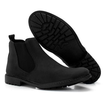 Imagem de Bota Masculina Trabalho Botina Chelsea Casual Elástico