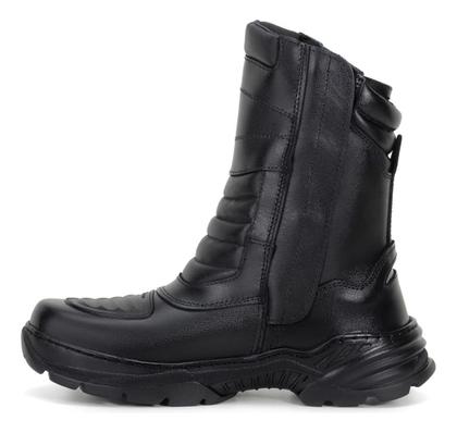 Imagem de Bota Militar Preto Couro Tatica Coturno Original C/ Ziper
