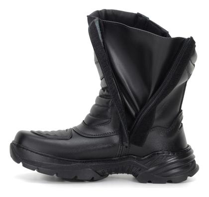 Imagem de Bota Militar Preto Couro Tatica Coturno Original C/ Ziper