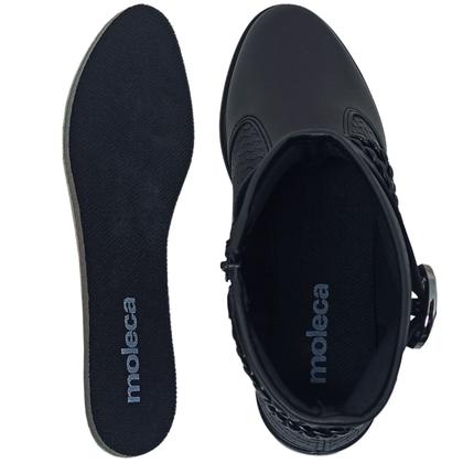 Imagem de Bota Moleca Feminina Cano Curto Fechamento por Ziper Lateral