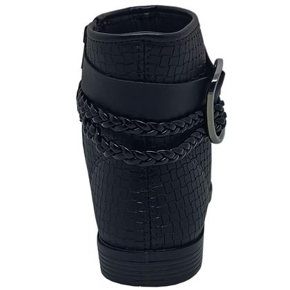 Imagem de Bota Moleca Feminina Cano Curto Fechamento por Ziper Lateral