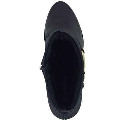 Imagem de Bota Moleca Feminina Salto Baixo Cano curto Zíper Lateral