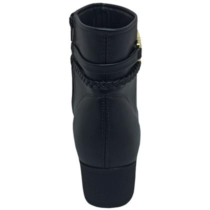 Imagem de Bota Moleca Feminina Salto Baixo Cano curto Zíper Lateral