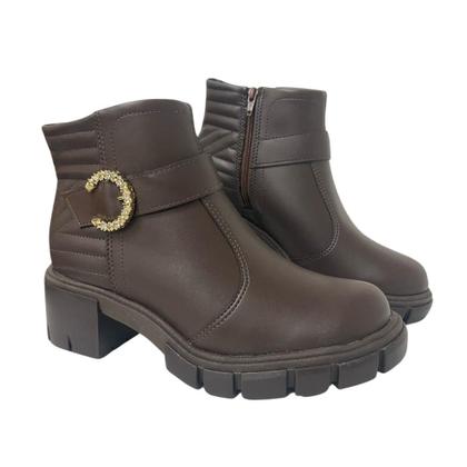 Imagem de Bota moleca fivela strass ref:5338.110 feminino