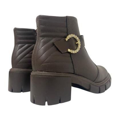 Imagem de Bota moleca fivela strass ref:5338.110 feminino