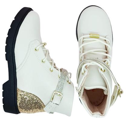 Imagem de Bota Molekinha Infantil Feminina Maxxi Gliter Coturno