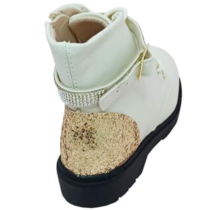 Imagem de Bota Molekinha Infantil Feminina Maxxi Gliter Coturno