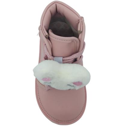 Imagem de Bota Molekinha Menina Infantil com Enfeite de Pelúcia Cor:RosaTamanho:18Gênero:Feminino