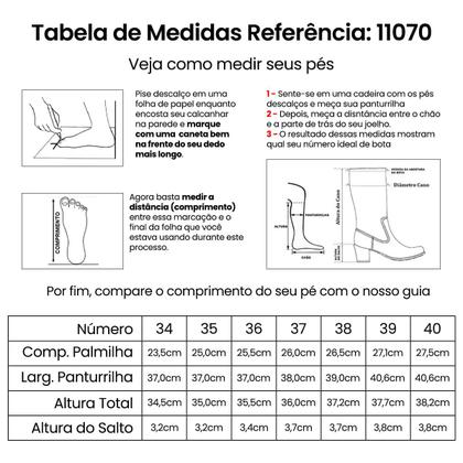 Imagem de Bota Montaria Feminina  Cano Alto Longo Salto Casual Country
