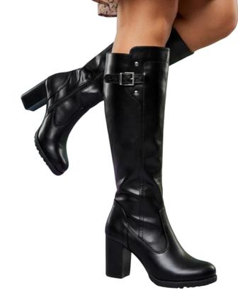Imagem de Bota mooncity 73136 salto médio feminina - preto