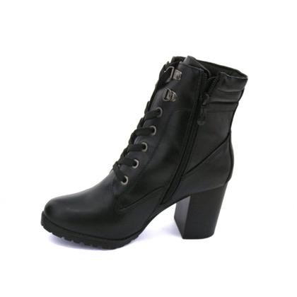 Imagem de Bota Mooncity Coturno Casual Feminina Salto Alto Cano Médio Comfort   73130 (65227)