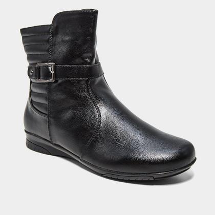 Imagem de Bota Mooncity Fivela Lateral Cano Médio Feminina