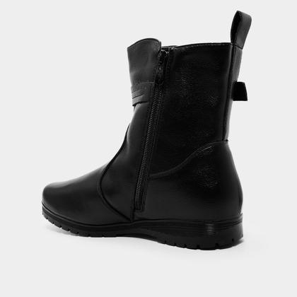 Imagem de Bota Mooncity Rasteira Cano Curto Feminina