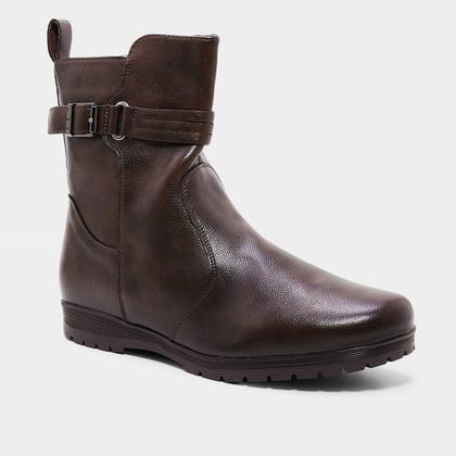 Imagem de Bota Mooncity Rasteira Cano Curto Feminina