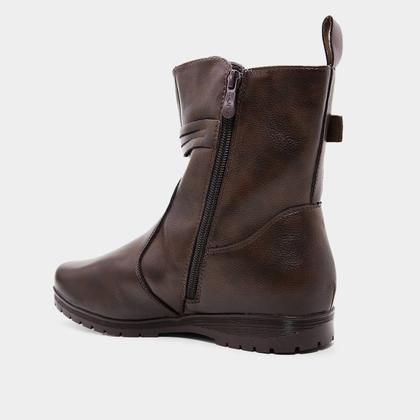 Imagem de Bota Mooncity Rasteira Cano Curto Feminina