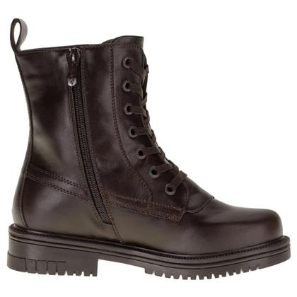 Imagem de Bota Mooncity Tratorada Coturno Cano Médio De Amarração Super Leve Confortável Feminina 72184(64275)