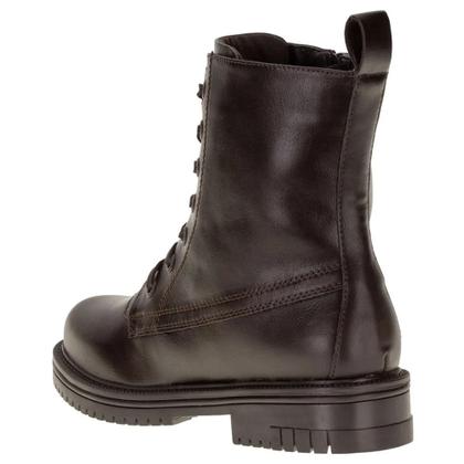 Imagem de Bota Mooncity Tratorada Coturno Cano Médio De Amarração Super Leve Confortável Feminina 72184(64275)