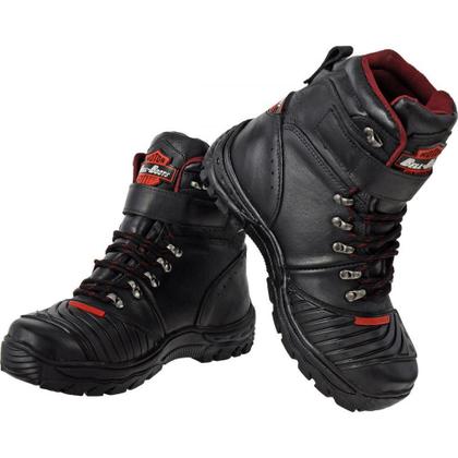 Imagem de Bota Motociclista Masculina Couro Palmilha Macia Conforto