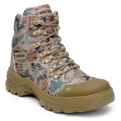 Imagem de Bota Oppus camuflada em couro legitimo resistente coturno