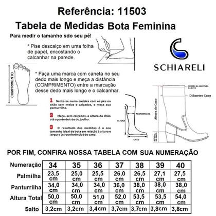Imagem de Bota Over Knee Feminina Com Zíper E Cadarço - Schiareli Calçados Ref. 11503