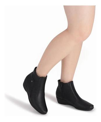 Imagem de Bota Piccadilly 143217 Cano Longo Salto Médio Anabela Leve