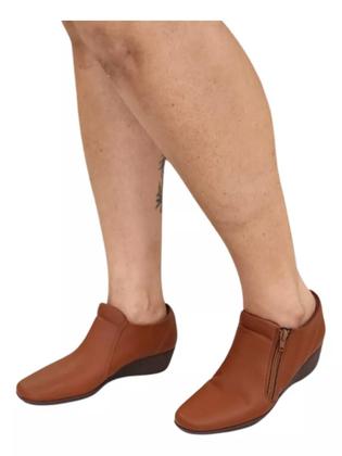 Imagem de Bota Piccadilly Feminina Salto Anabela Conforto Zíper 143236