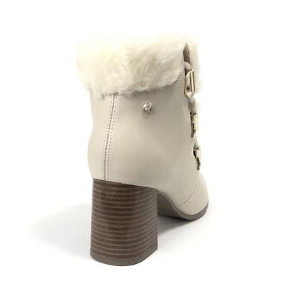 Imagem de Bota Ramarim Cano Curto Salto Bloco Com Pelos 2295103