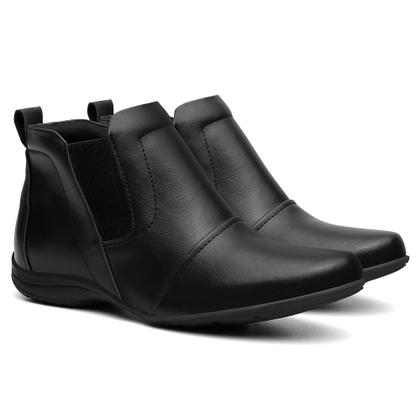 Imagem de Bota Rasteira Casual Feminina Cano Curto Baixo Confortável