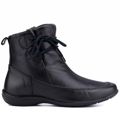 Imagem de Bota Rasteira Mr. Gutt Cano Curto de Couro Preto