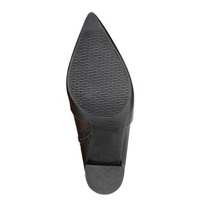 Imagem de Bota Salto Alto Grosso Cano Curto Bico Fino Luiza Sobreira Preta Mod. 2222