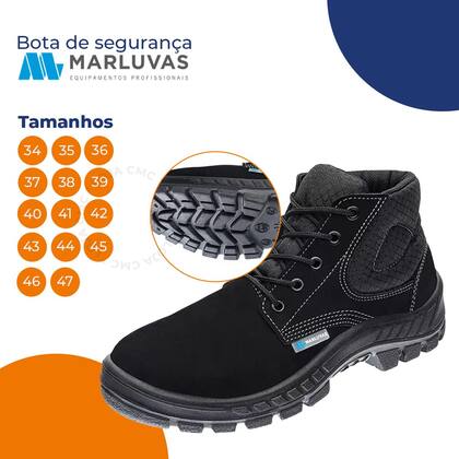 Imagem de Bota seguraça marluvas 50b26 cb nub-bp bico pvc marrom c/ ca