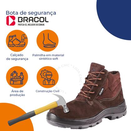 Imagem de Bota Segurança Amarrar Bracol Baf Composite 4018bafn1600ll