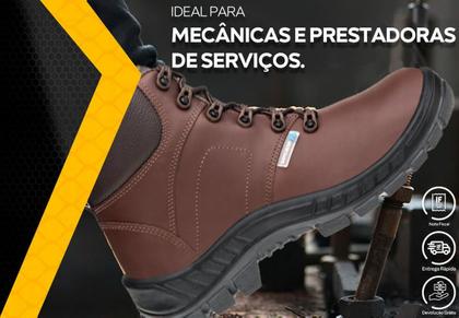Imagem de Bota Segurança Couro Confortável Para Trabalho Marluvas