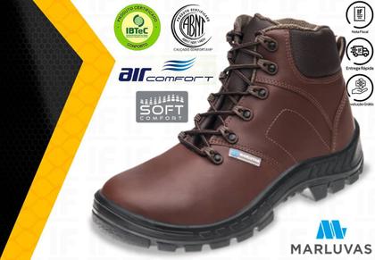 Imagem de Bota Segurança Couro Confortável Para Trabalho Marluvas