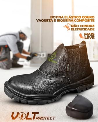 Imagem de Bota Segurança Elastico trabalho Elestricista bico composite