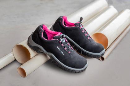 Imagem de Bota Segurança Estival Mulher Feminino Preto/pink/rosa com CA