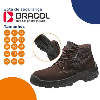 Bae Pvc Bota segurança ocupacional epi bracol modelo bae com bico pvc ...