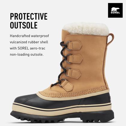 Imagem de Bota Sorel Caribou impermeável para mulheres Buff tamanho 7,5