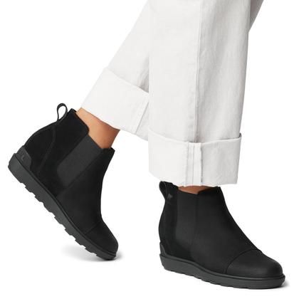 Imagem de Bota Sorel Evie II Chelsea feminina com sal marinho negro