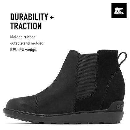 Imagem de Bota Sorel Evie II Chelsea feminina com sal marinho negro