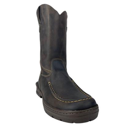 Imagem de Bota Tênis Masculina Original Classic 100% Couro Featherboot Bico Redondo Marrom Café Rodeio Country Cod:2909