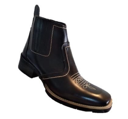 Bota Texana Country Masculina Botina Couro Vaqueta Bordada Vaquejada Rodeio Cavalgada Macia 3140 - CAMPOLINA Imagem de Bota Texana Country Masculina Botina Couro Vaqueta Bordada Vaquejada Rodeio Cavalgada Macia 3140