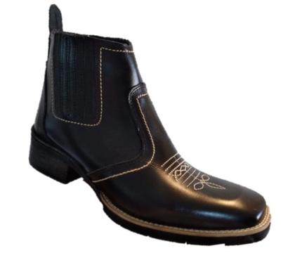 Bota Texana Country Masculina Botina Couro Vaqueta Bordada Vaquejada Rodeio Cavalgada Macia 3140 - CAMPOLINA Imagem de Bota Texana Country Masculina Botina Couro Vaqueta Bordada Vaquejada Rodeio Cavalgada Macia 3140