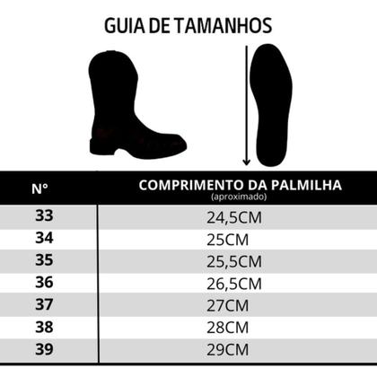 Imagem de Bota Texana De Boiadeira Jácomo Couro Marrom Claro Bordado Bico Quadrado Ref.4861/UFA