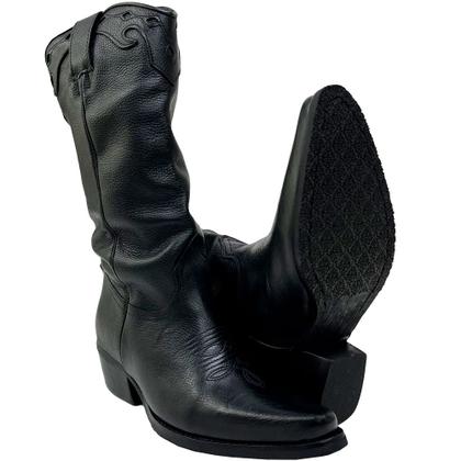 Imagem de Bota Texana Feminina Bico Fino Preta Oklahoma Country