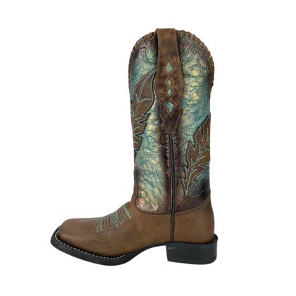 Imagem de Bota Texana Feminina Vimar Fóssil Azul Castanho - Ref. 13200