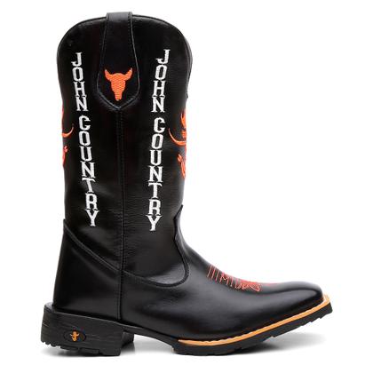 Bota Texana Masculina Country em Couro John Country Ref. John Imagem de Bota Texana Masculina Country em Couro John Country Ref. John